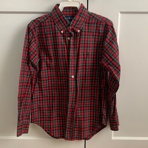 Polo Ralph Lauren boys red and green plaid button down